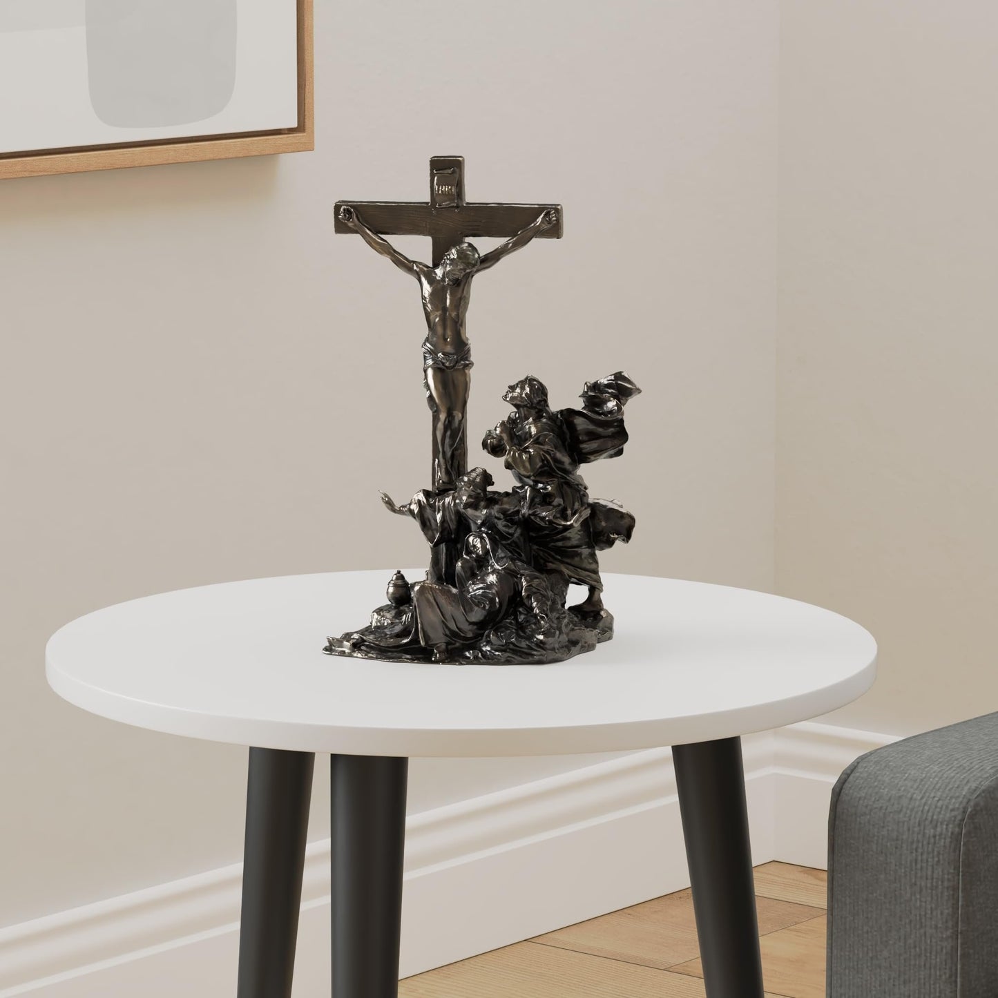 Unicorn Studios WU75187A4 Bronzehued Replica Figurine - Crucifixion Scene