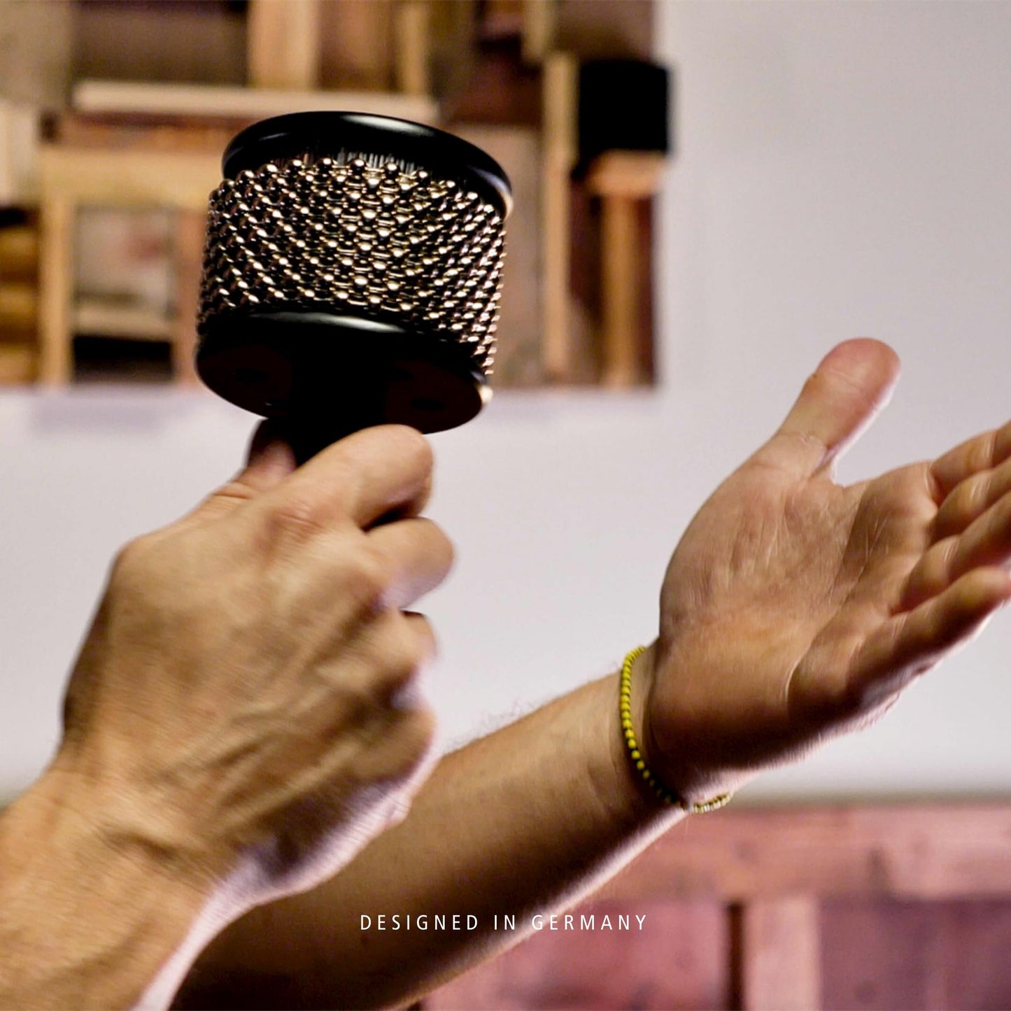 Meinl Percussion Turbo Cabasa Instrument with Sound Ports for Extra Projection and Stainless Steel Cylinder, Large, 2-Year Warranty, Black, (CA5BK-L)