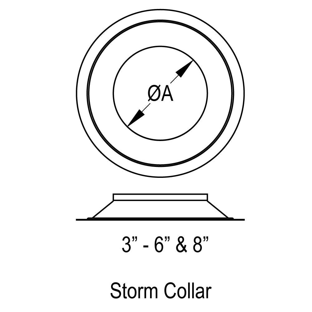 Duravent® 3gvsc Type B Gas Vent Storm Collar, 3"