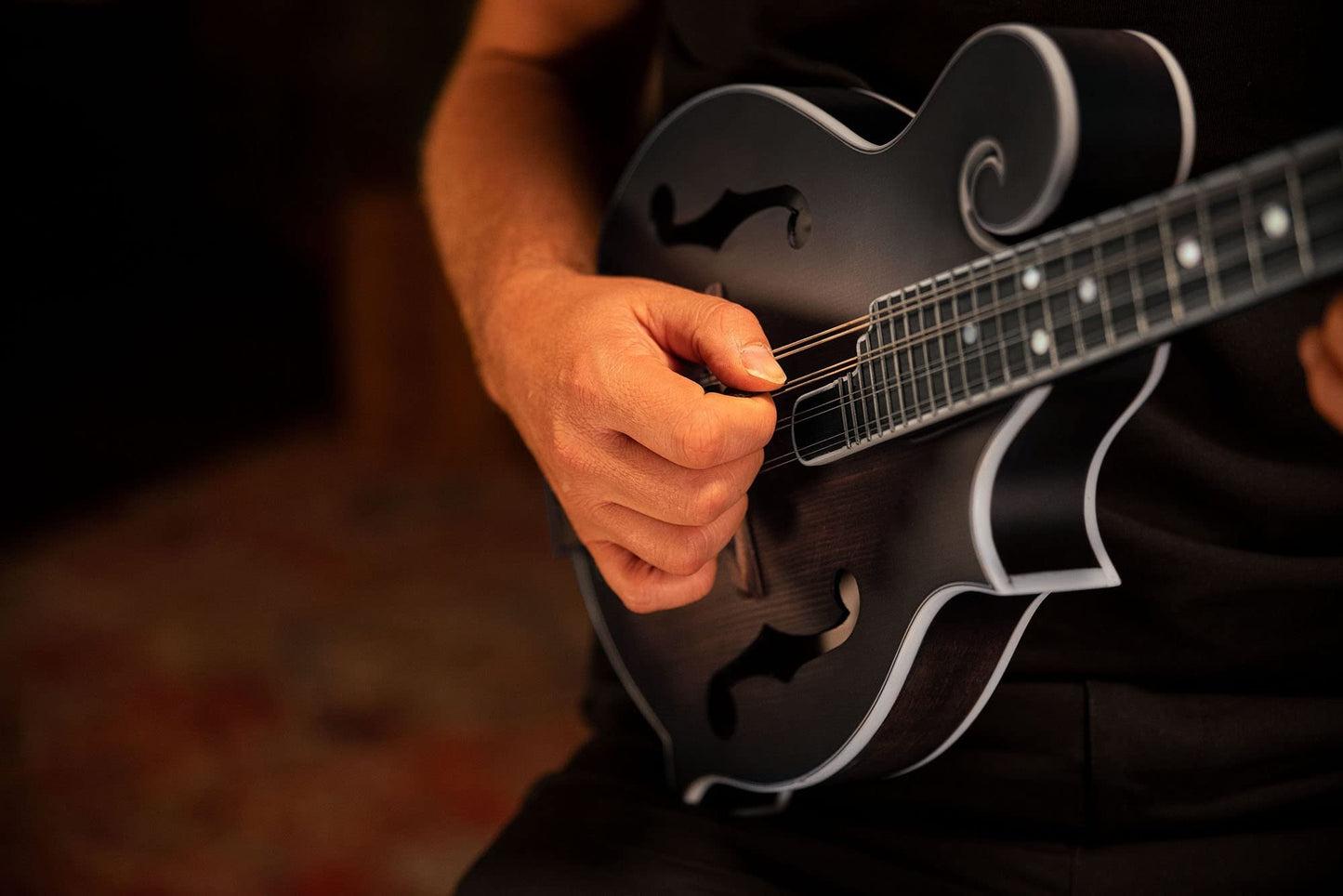 Ortega Guitars, 8-String Americana Series F-Style Mandolin, Right, Whiskey Burst (RMF30-WB)