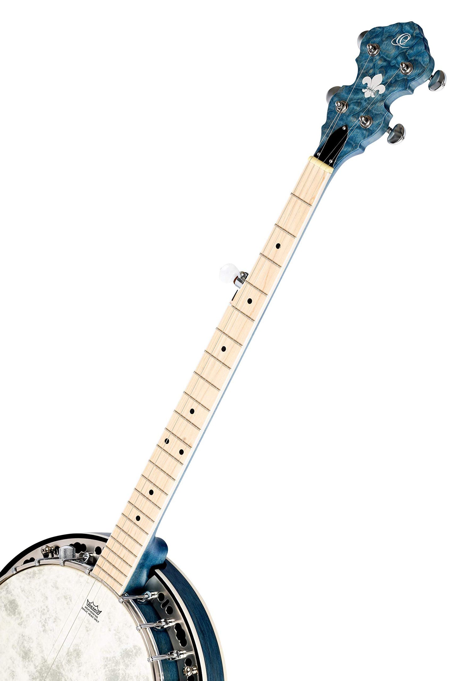 Ortega Guitars Facon Falcon Series 5-String Quilted Maple Resonator Acoustic-Electric Banjo w/Bag, Right (OBJE400TBL)