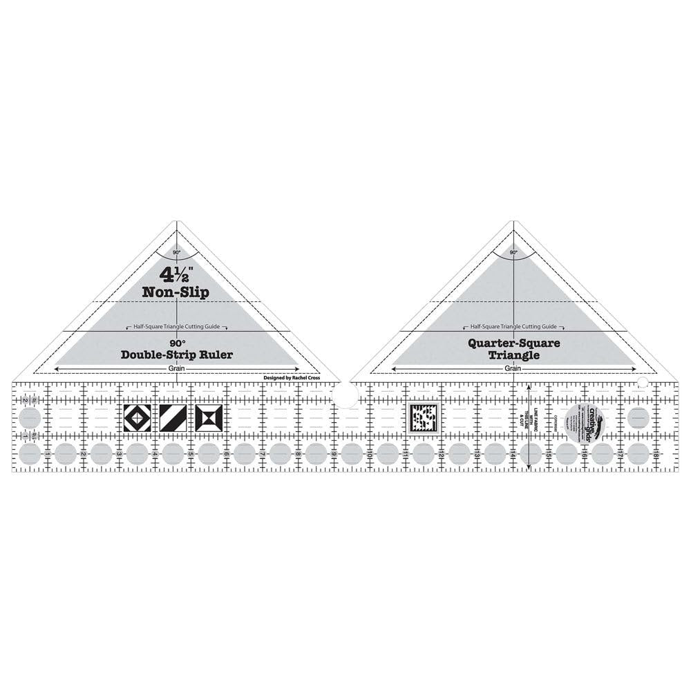 Creative Grids 90 Degree Double-Strip Quilt Ruler - CGRDBS90