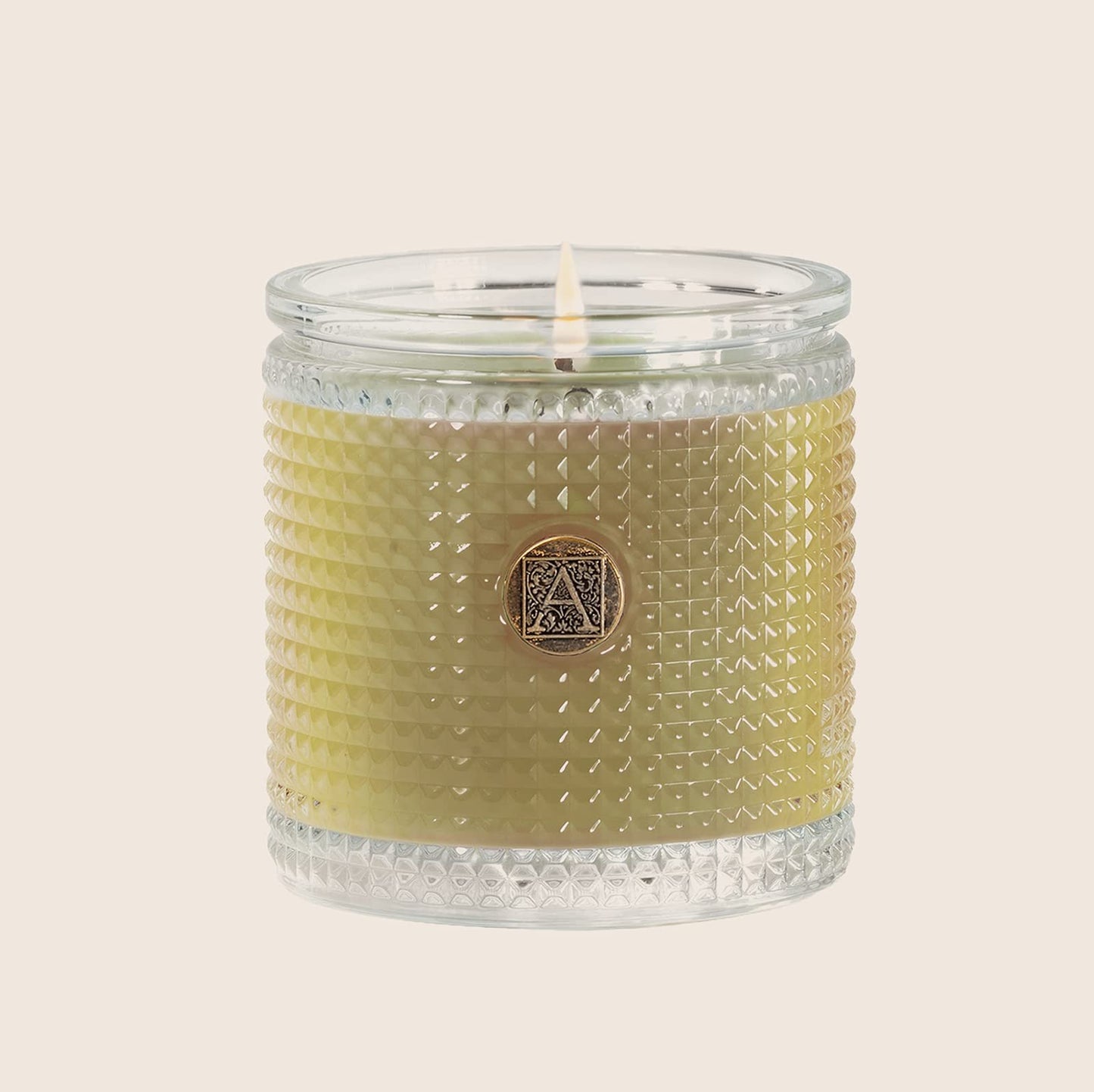 Aromatique, Grapefruit Fandango Textured Glass Candle, 6 Ounces