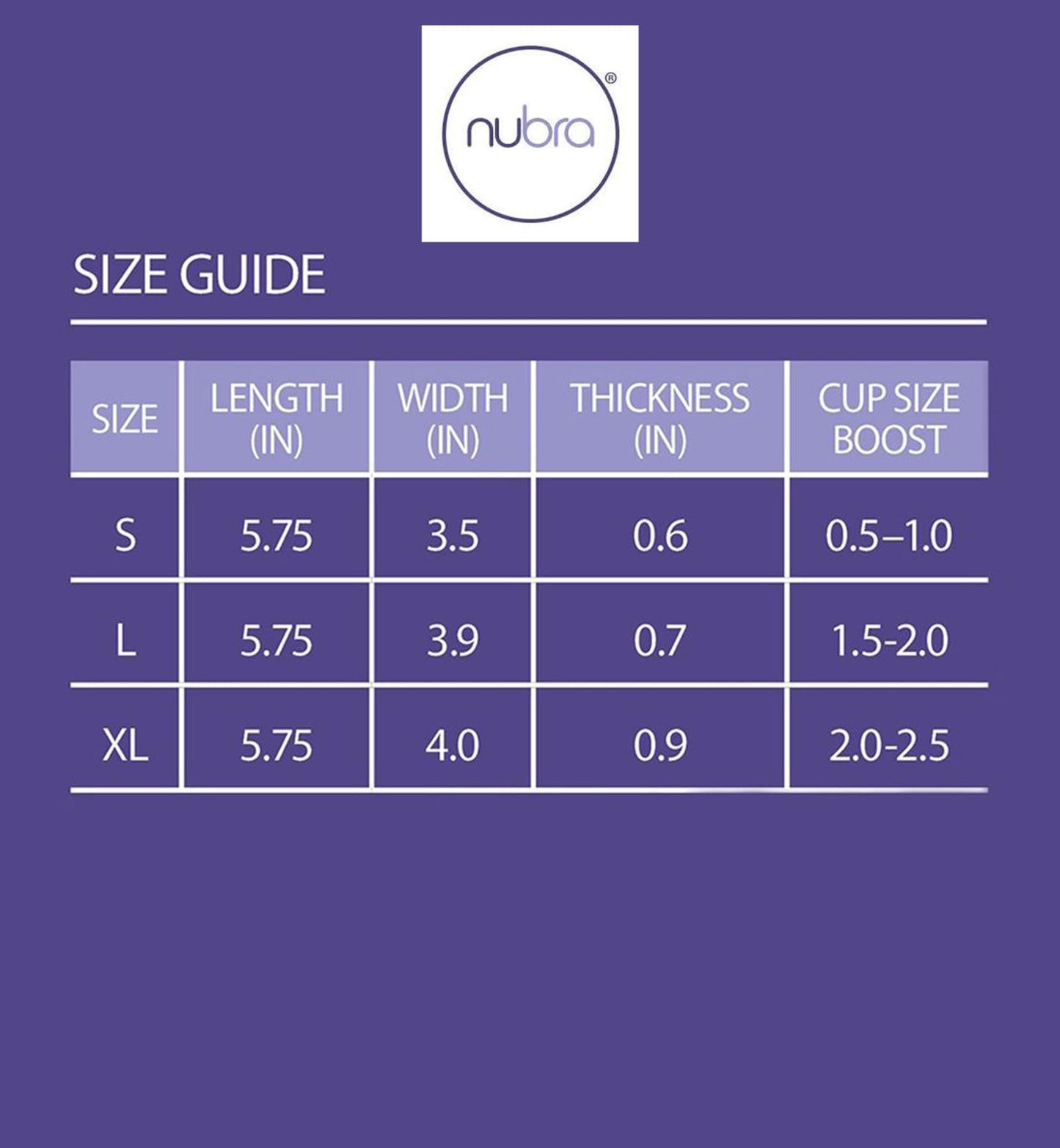 NuBra Invisible Breast Size Enhancers B106 Without Adhesive
