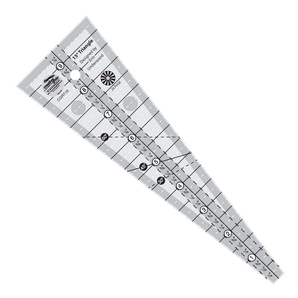 Creative Grids 15 Degree Triangle Ruler - CGRT15
