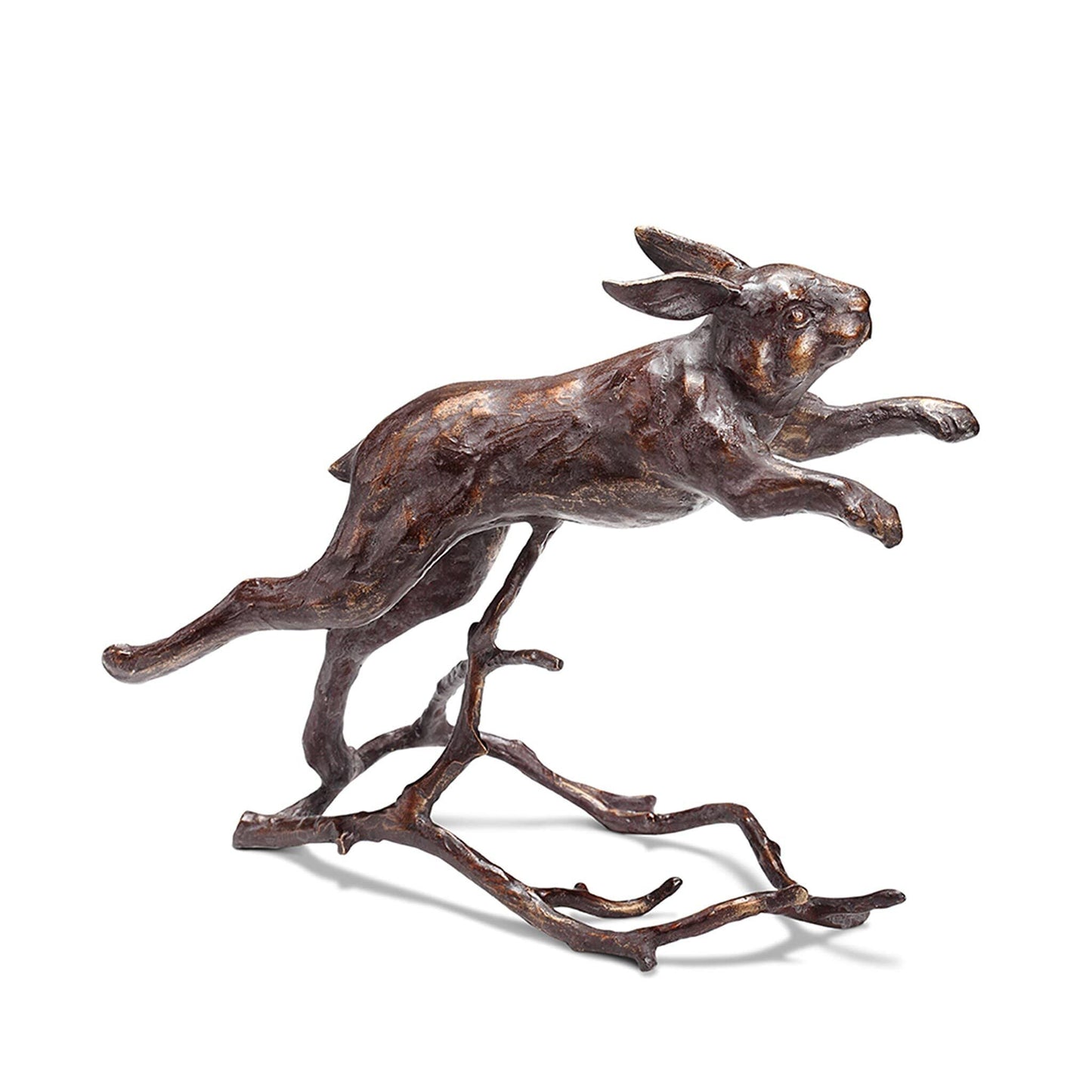 SPI Home Cast Iron Running Bunny Garden Sculpture 15.5 Inches Long