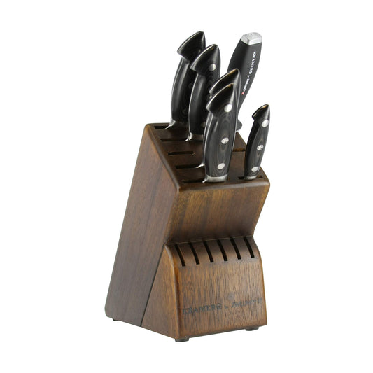 ZWILLING KRAMER Knife Block Set, 7-pc, brown, EUROLINE Stainless Damascus Collection