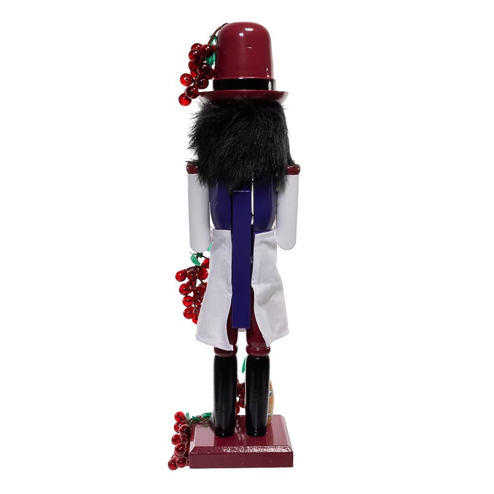 Kurt Adler 15-inch Wooden Wine Nutcracker
