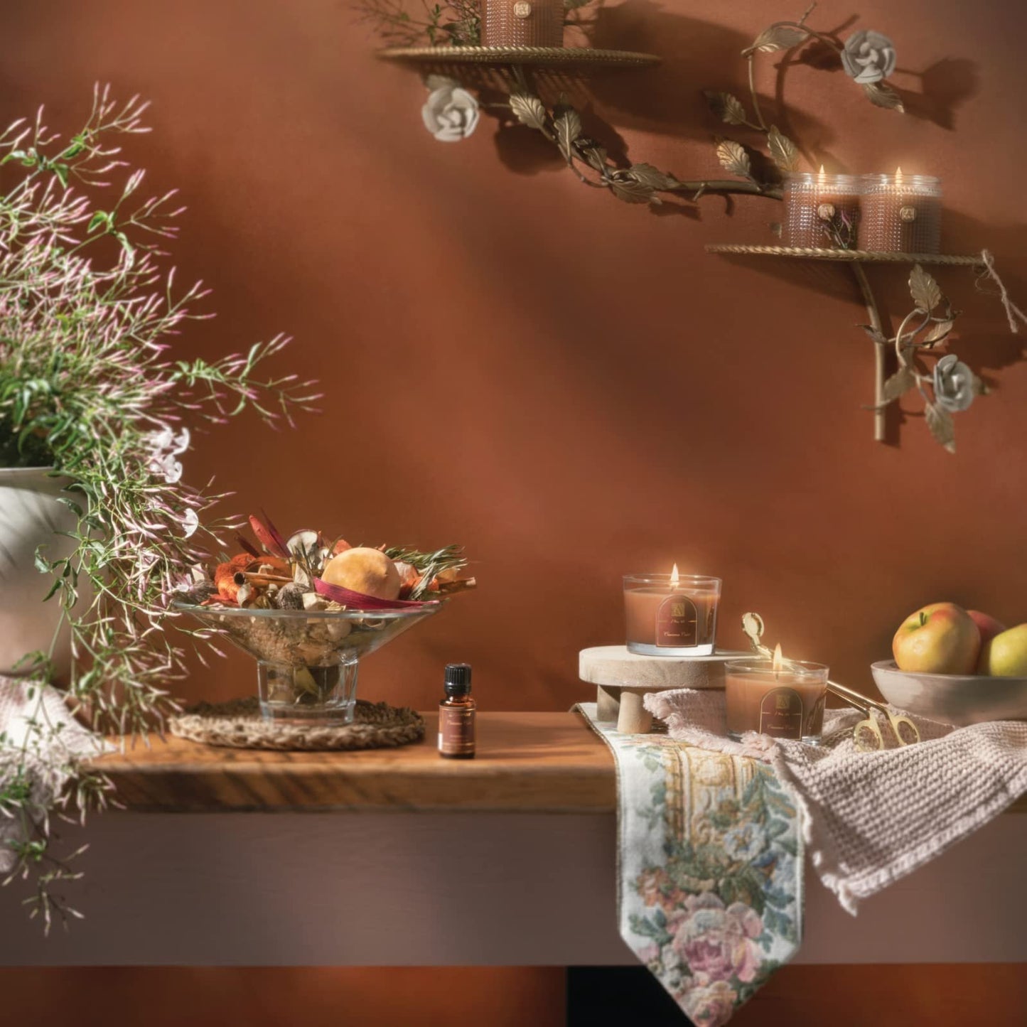 Aromatique Cinnamon Cider Scented Potpourri Bag 14oz - Decorative Home Fragrance Sachet Dried Flowers, Long Lasting Room Air Freshener Deodorizer Perfect Fall Decoration or Catchall Bowl Filler Decor