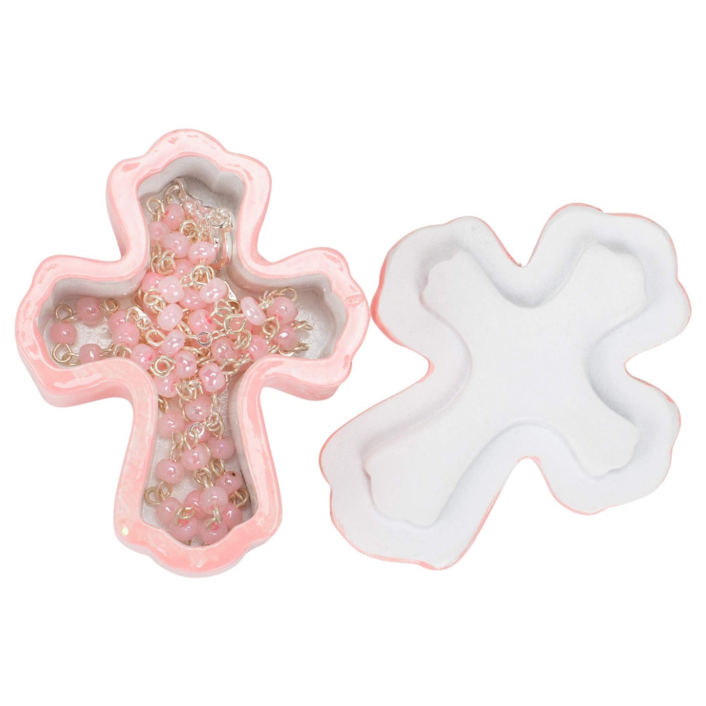 Roman Giftware Inc., Children's Gifts, New Baby, 0.75" H Bless Girl Box W/Rosary,Religious, Inspirational, Durable (2x2x2)