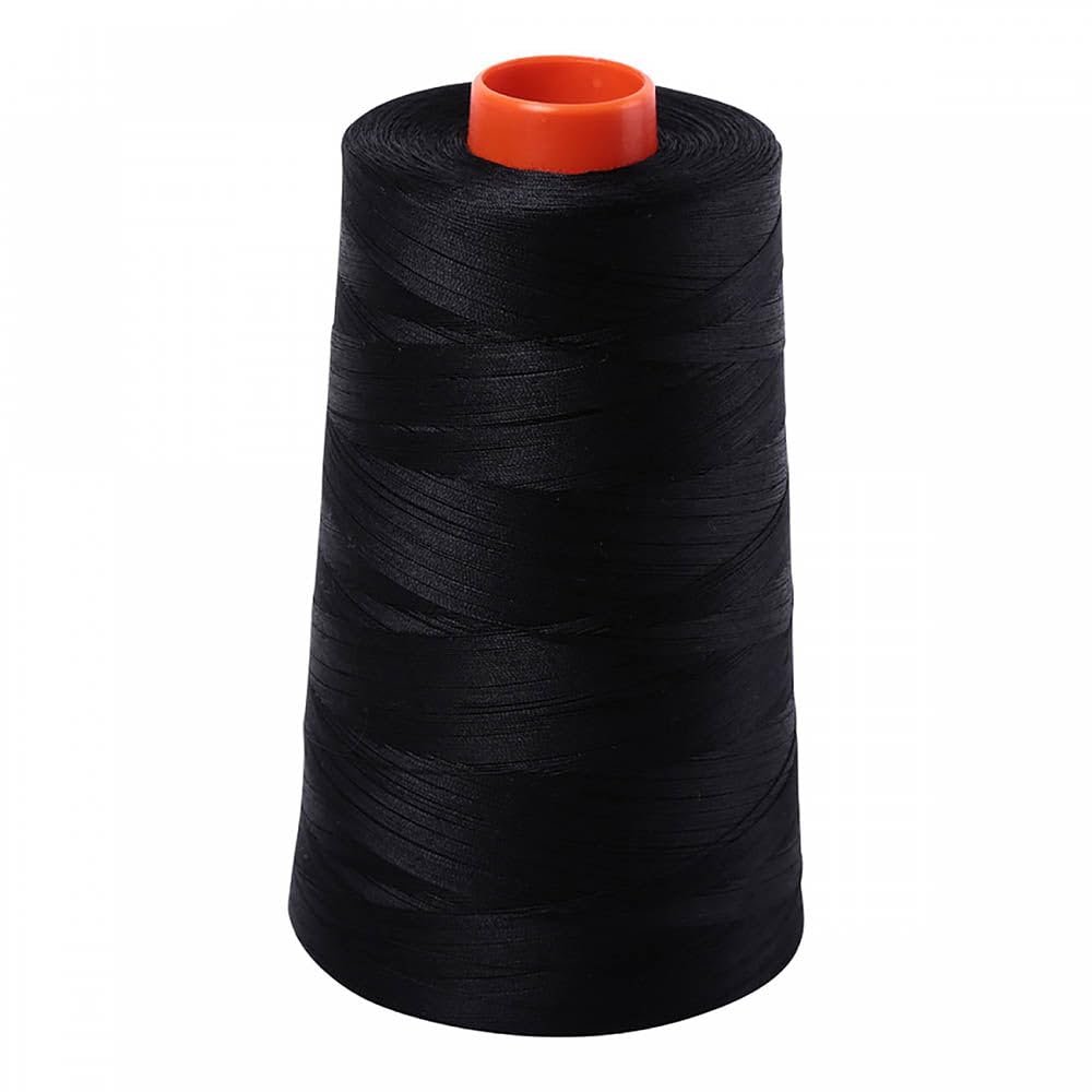 Aurifil 2692 Mako 50 Wt 100% Cotton Thread, 6,452 Yard Cone Black