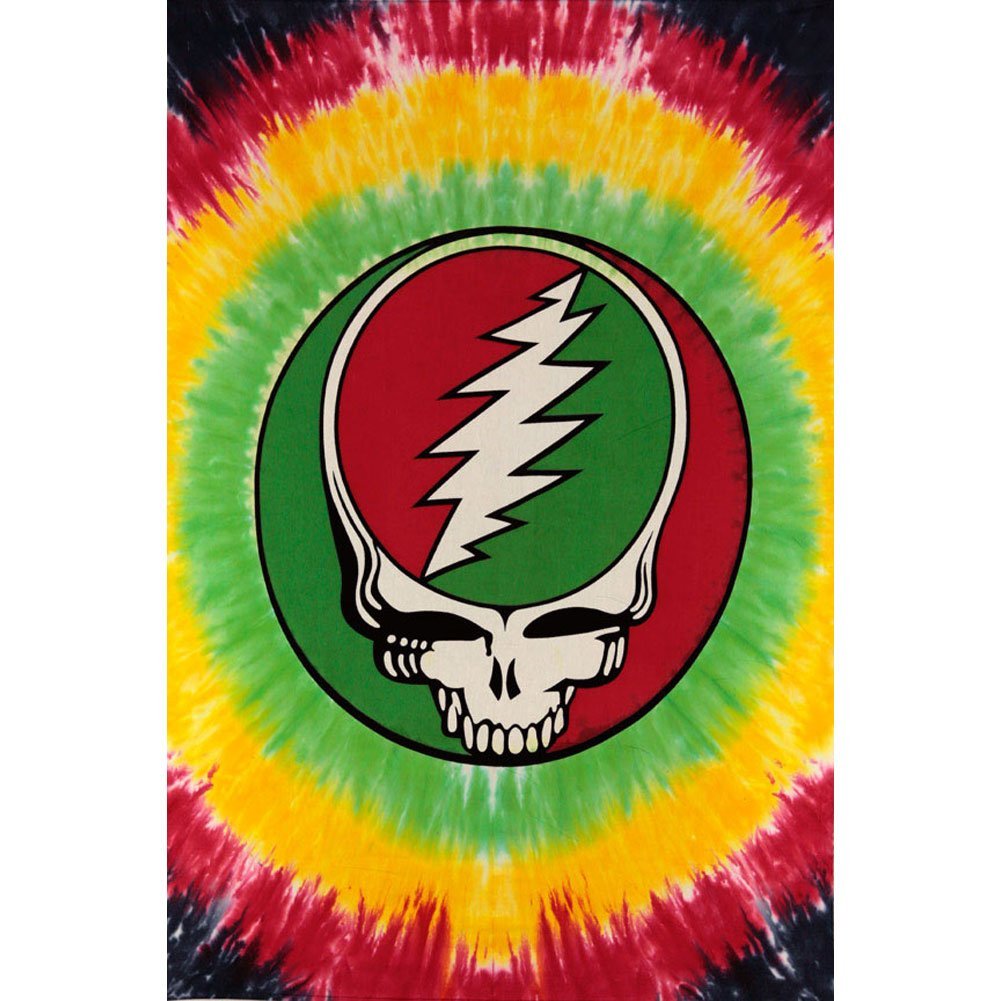 Sunshine Joy Grateful Dead Steal Your Face Tie Dye Tapestry
