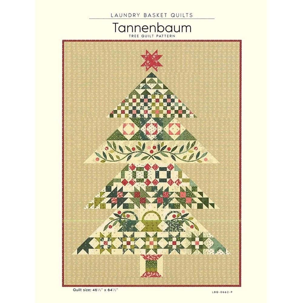 Tannenbaum Christmas Tree Quilt Pattern by Laundry Basket Quilts 46.5" x 64.5" LBQ-0745-P
