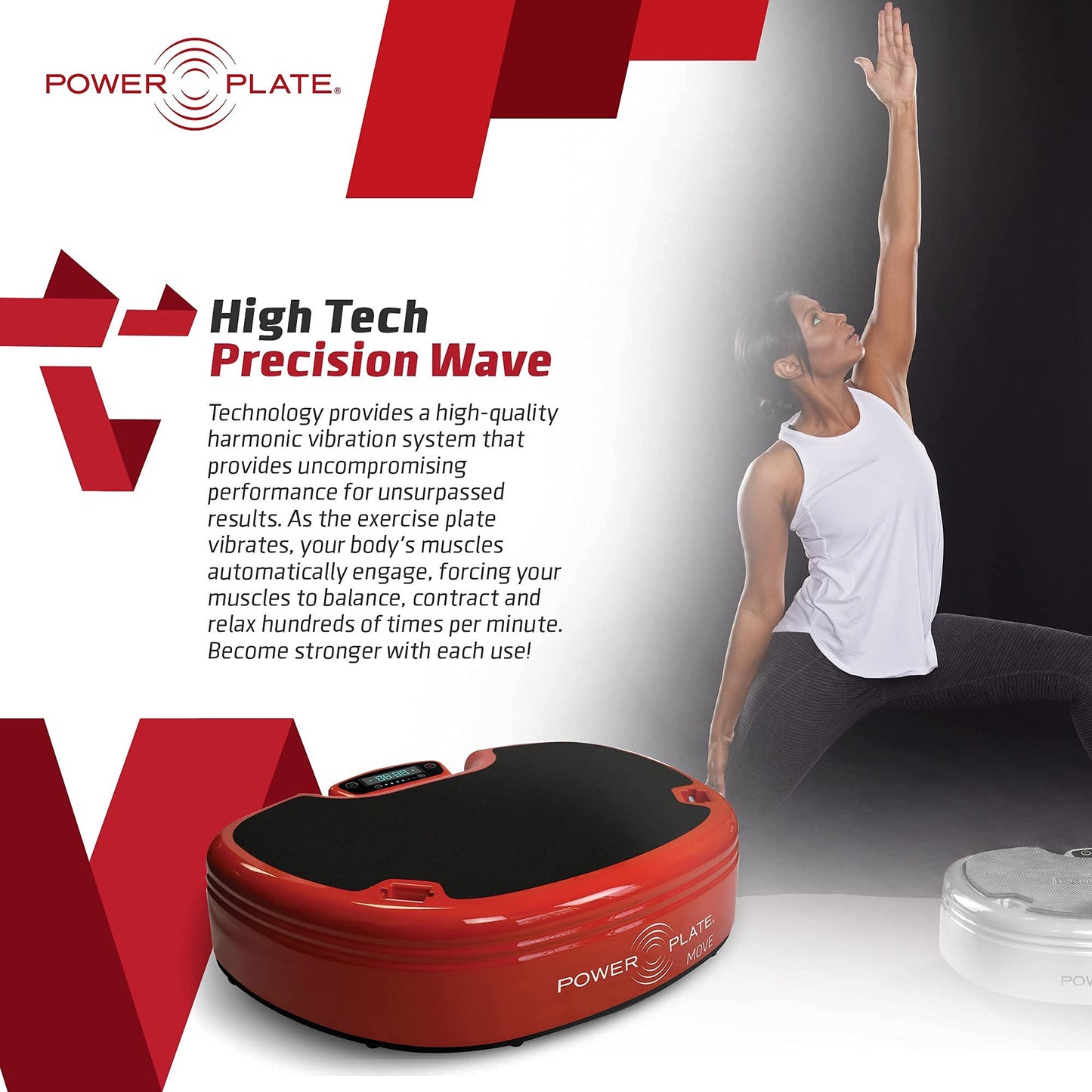 Power Plate Move Vibration Platform, Vibrating Plate to Increase Core Strength, Improve Balance and Stability