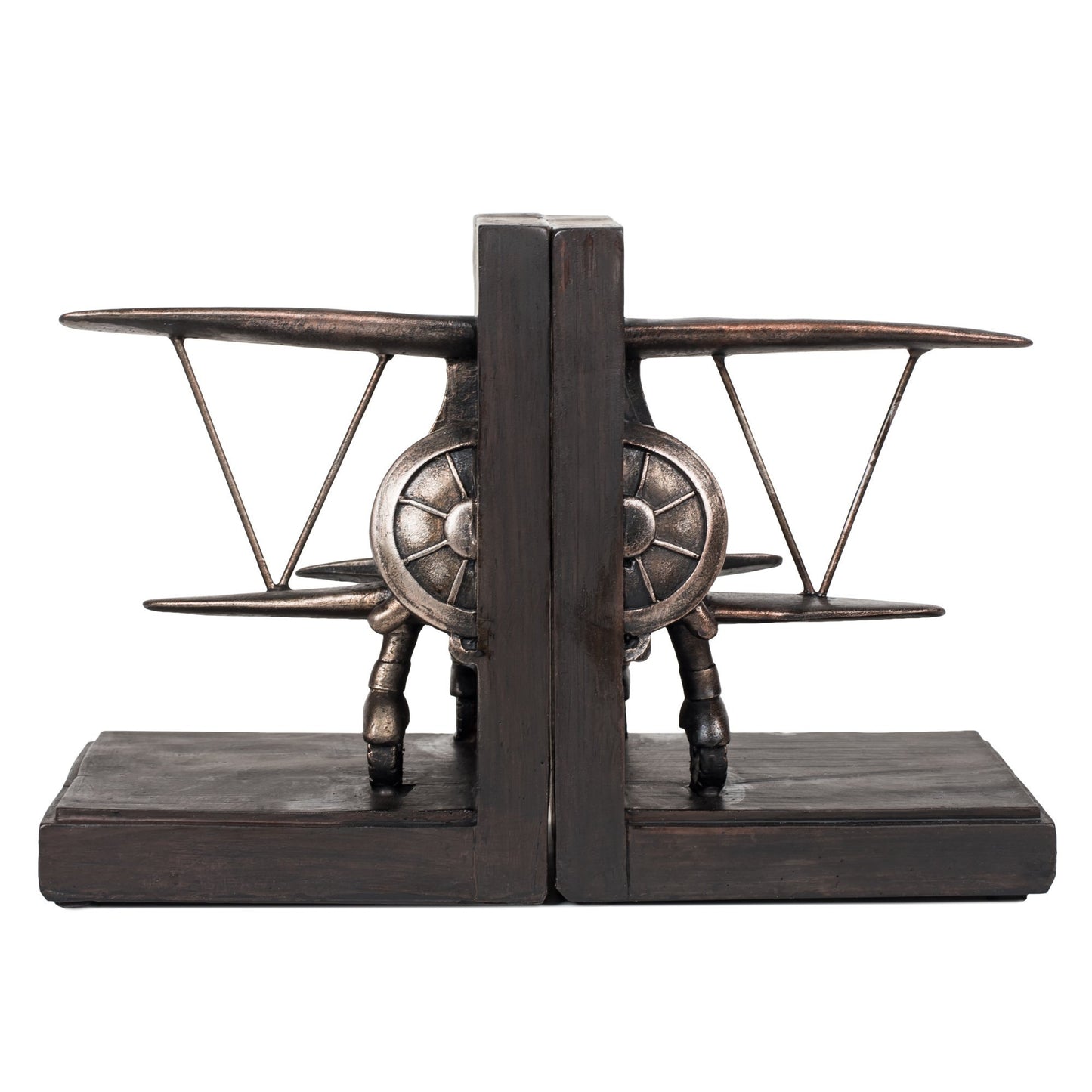Roman Giftware Inc., Home Décor, Every Day Gifts, 7.75" H Airplane BOOKENDS,Religious, Inspirational, Durable (4x3x7)
