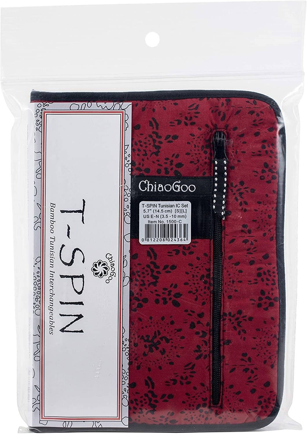 ChiaoGoo T-Spin Bamboo Tunisian Interchangeable Set, 5.7-inch (14.5cm) Complete (1500-C)