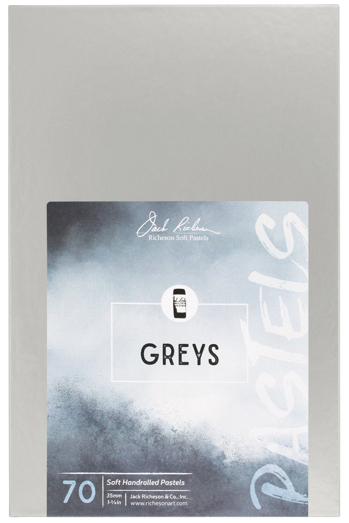 Jack Richeson 70 Piece Color Value Greys Hand Rolled Soft Pastel Set