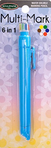 Sullivans Multi-Mark 6 In 1 Water Soluable Marking Pencil - Blue
