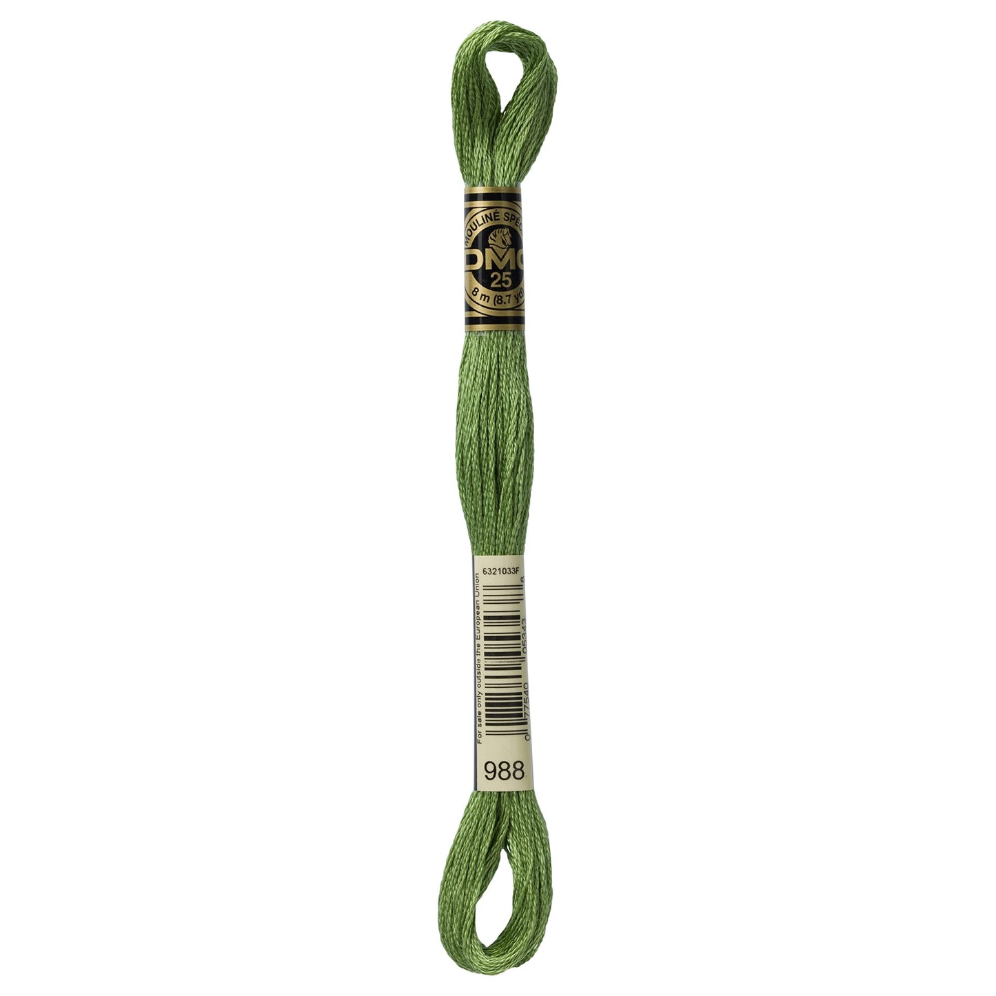 DMC Thread 6-Strand Embroidery Cotton 8.7 Yards Medium Forest Green 117-988 (12-Pack)