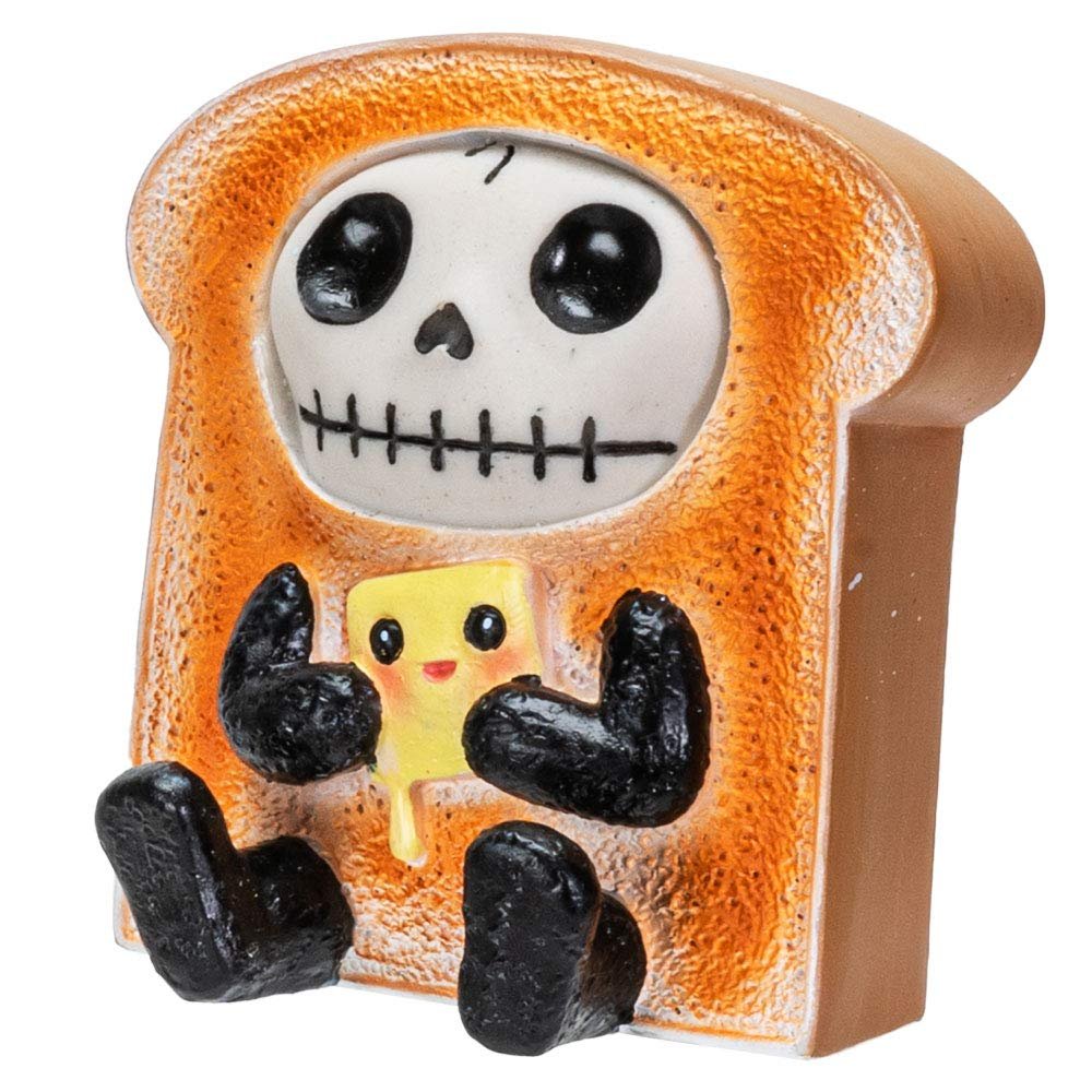 Furrybones Summit Collection Toasty Figurine Decorative Signature Skeleton Bread Toast Costume 3 Inch Tall Collectible Statue