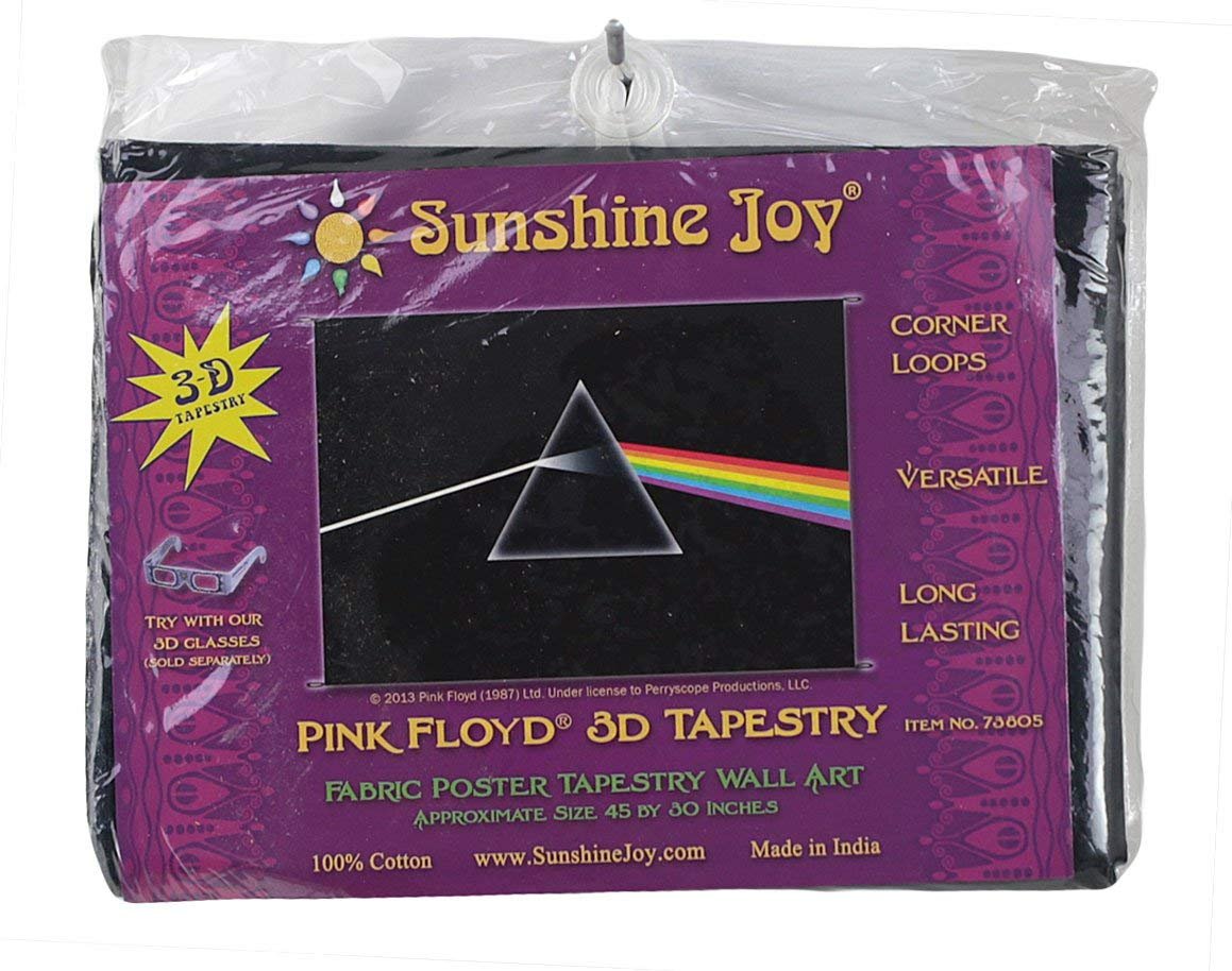 Sunshine Joy Pink Floyd Mini Tapestry The Dark Side of the Moon Black CLassic Wall Art 30x45 Inches
