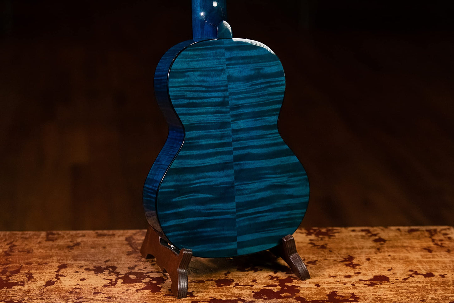 Ortega Guitars 6 String Timber Series Acoustic-Electric Guitarlele w/Bag, Right (RGLE18BLF)