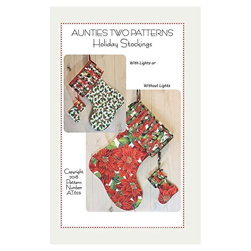 Aunties Two Patterns Holiday Christmas Stocking Pattern
