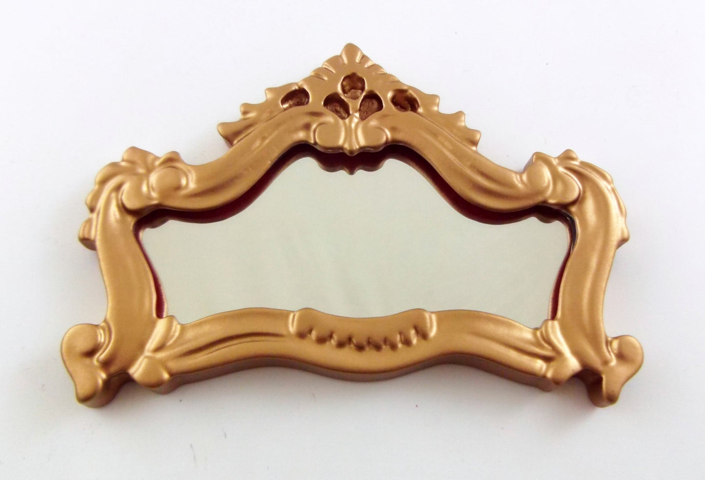 Aztec Imports, Inc. Dollhouse Miniature Ornate Antique-Style Mirror - 3.5 x 2.5 inches - Gold - Adult - Indoor - Antique Theme