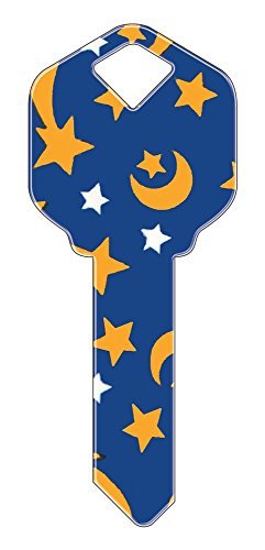 Pack of 5 Blank HK5 Moon & Stars Designer Keys for KW1 Kwikset Style Locks (Must be Cut to Match Your Lock)
