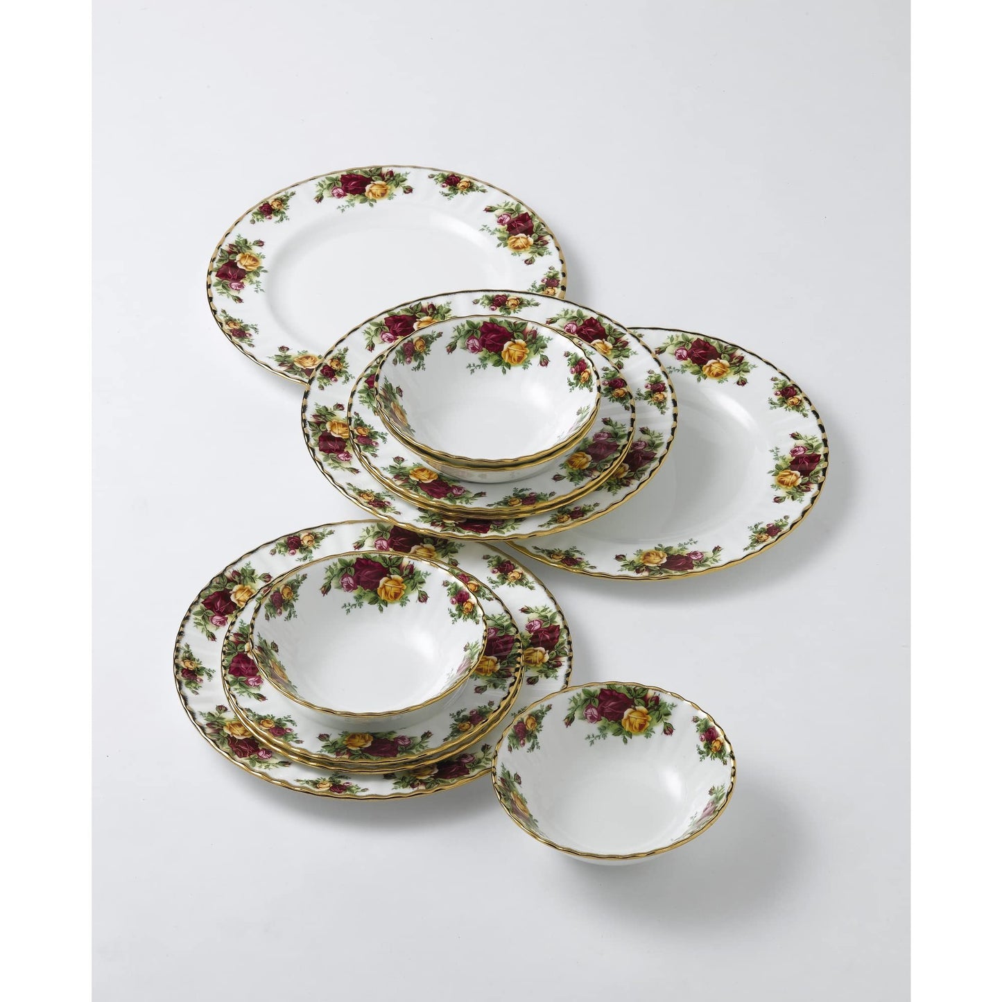 Royal Albert Old Country Roses 12-Piece Dinnerware Set Multicolor