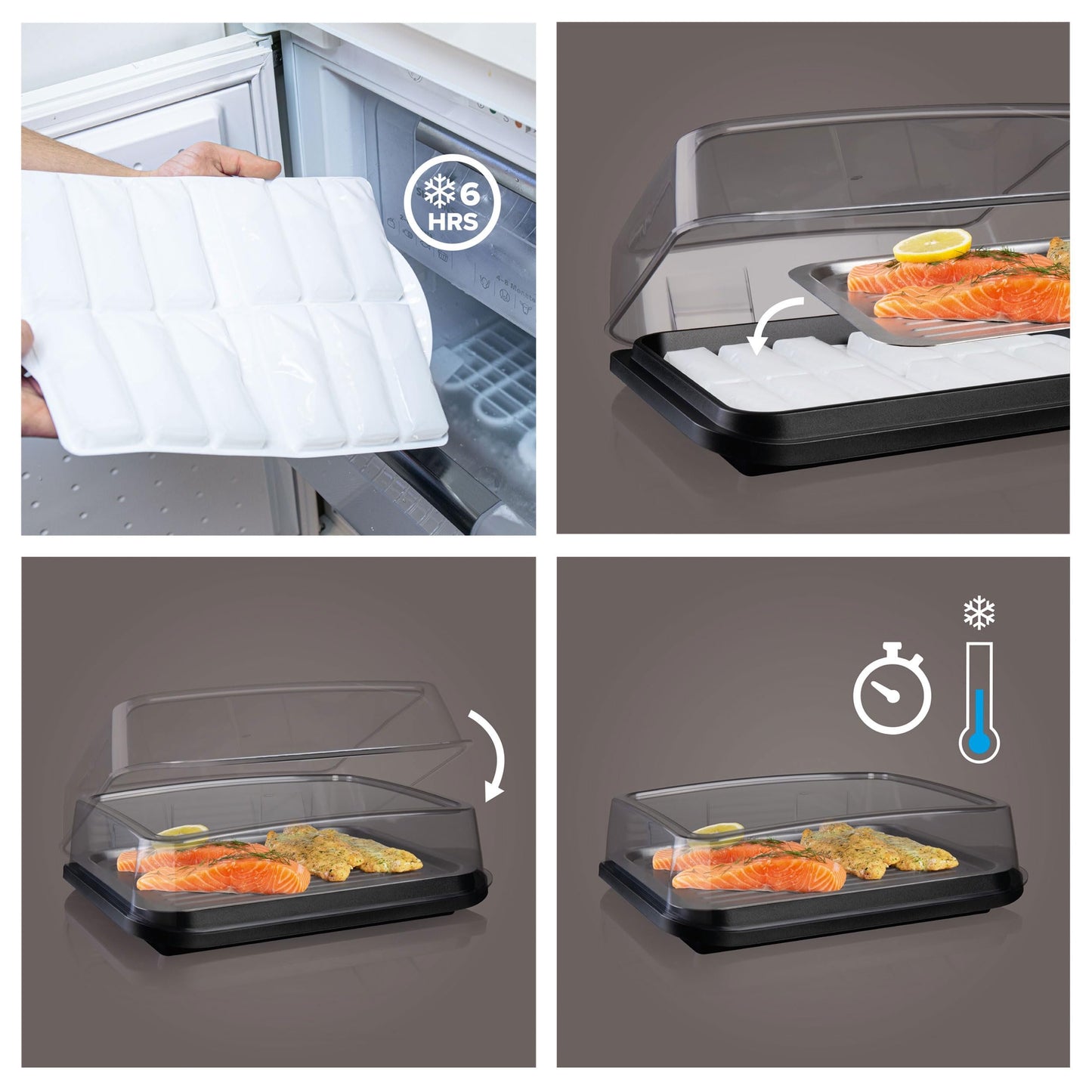 Vacu Vin Food Cooler/Cooling Plate with Protective Lid (3548360)