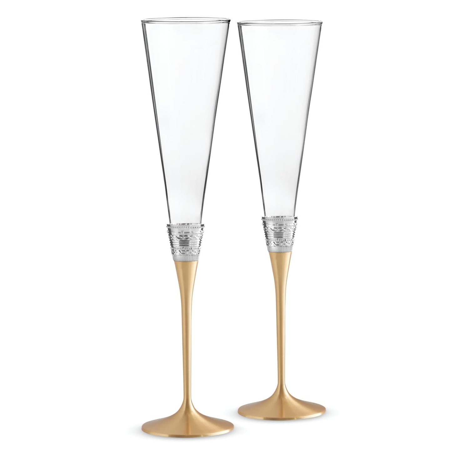 Wedgwood Vera Wang With Love Gold Toasting Flute Pair