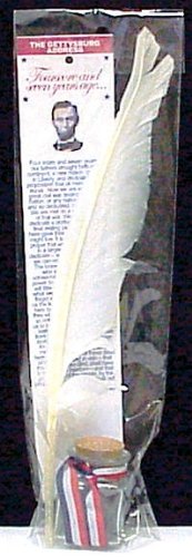 The Gettysburg Address with Quill and Ink Well