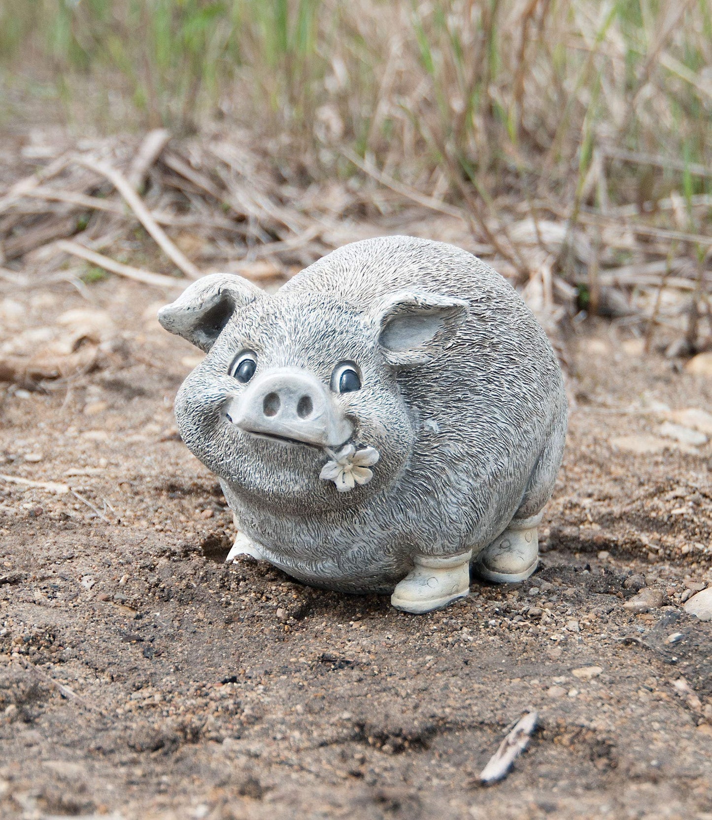 Roman 6" H Pig in Rain Boots Statue Pudgy Pals, Garden Decor