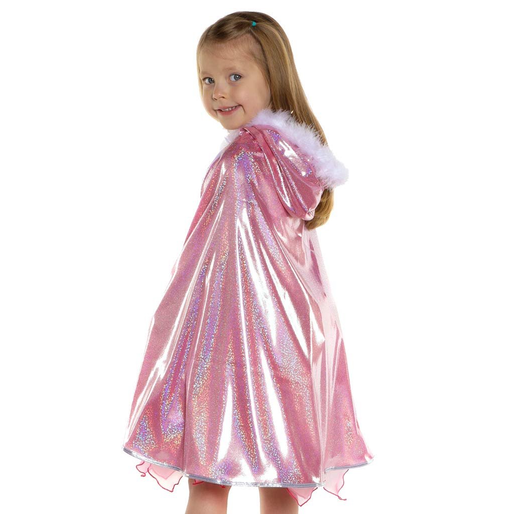Great Pretenders 50415, Glitter Princess Cape, Pink, US Size 4-6