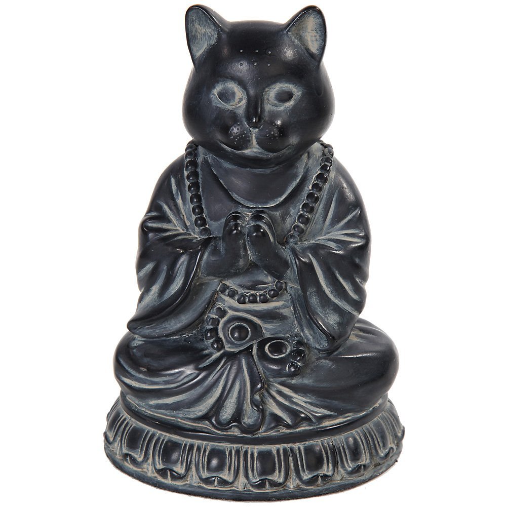 Cat Buddha Meditating Statue Eastern Enlightenment Masterpiece by Pacific Trading