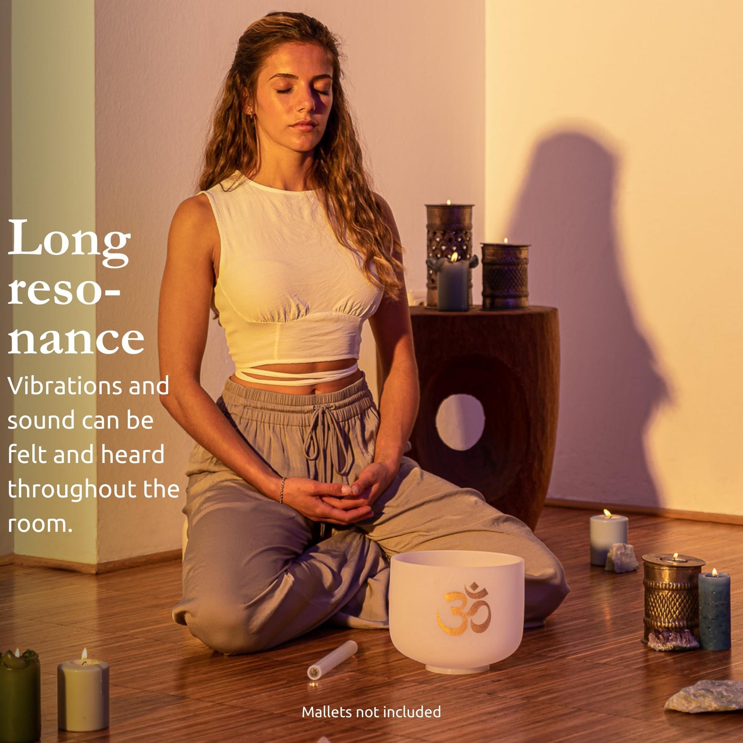 White Frosted Crystal Singing Bowl