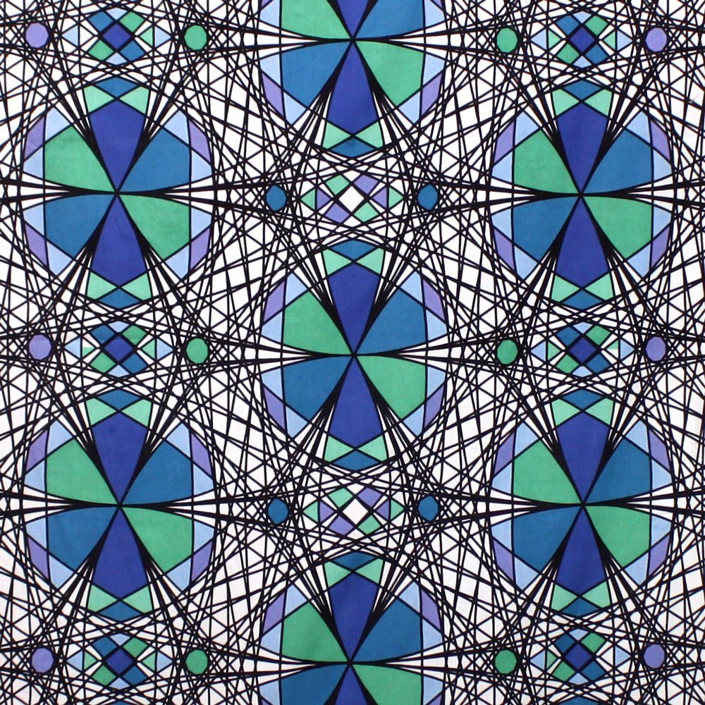 Sunshine Joy Geo Web Psychedelic Geometric Design Tapestry - 60x90 Inches - Beach Sheet - Hanging Wall Art