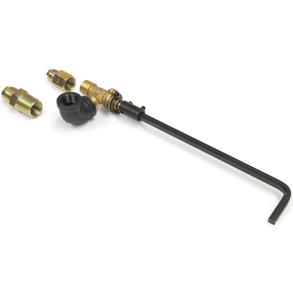 RealFyre Peterson Gas Logs On/Off Valve with Adapter & 8 Inch Steel Handle
