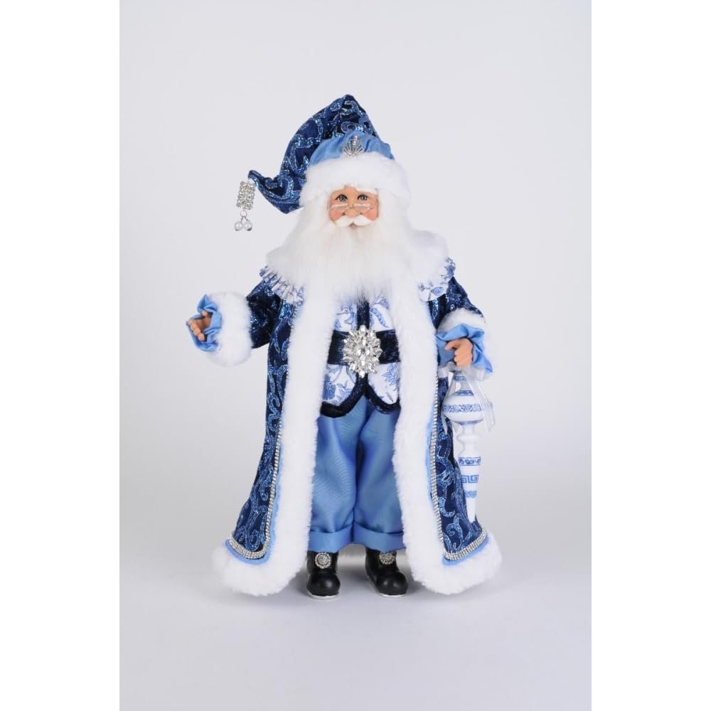 Karen Didion Jeweled Chinoiserie Santa Figurine Polyresin