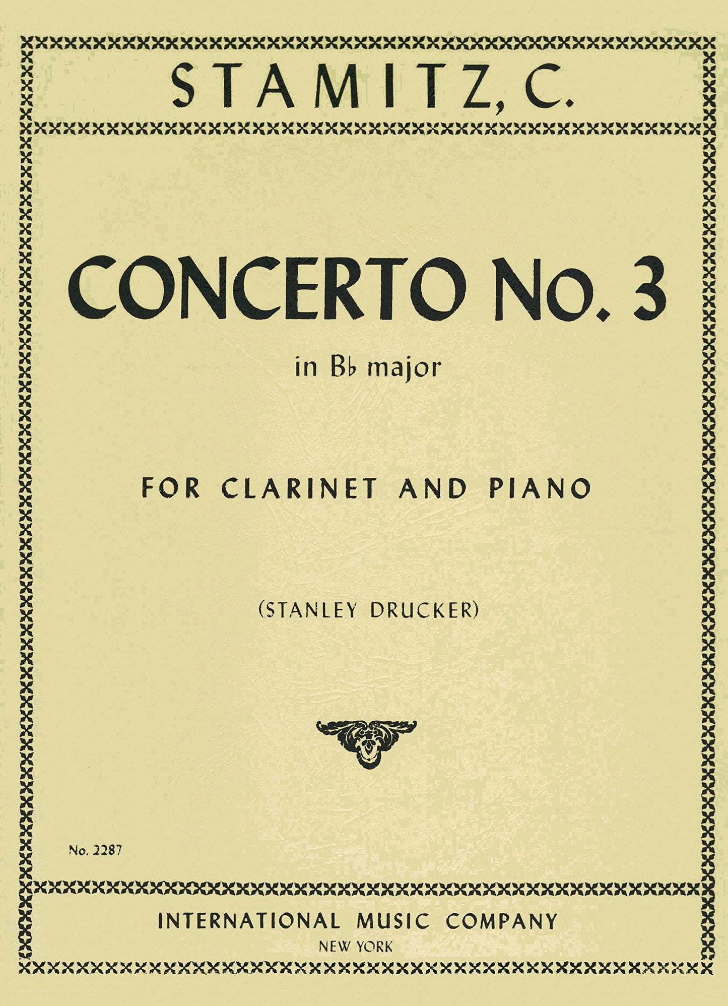 Concerto No. 3 in Bb Major for Clarinet and Piano