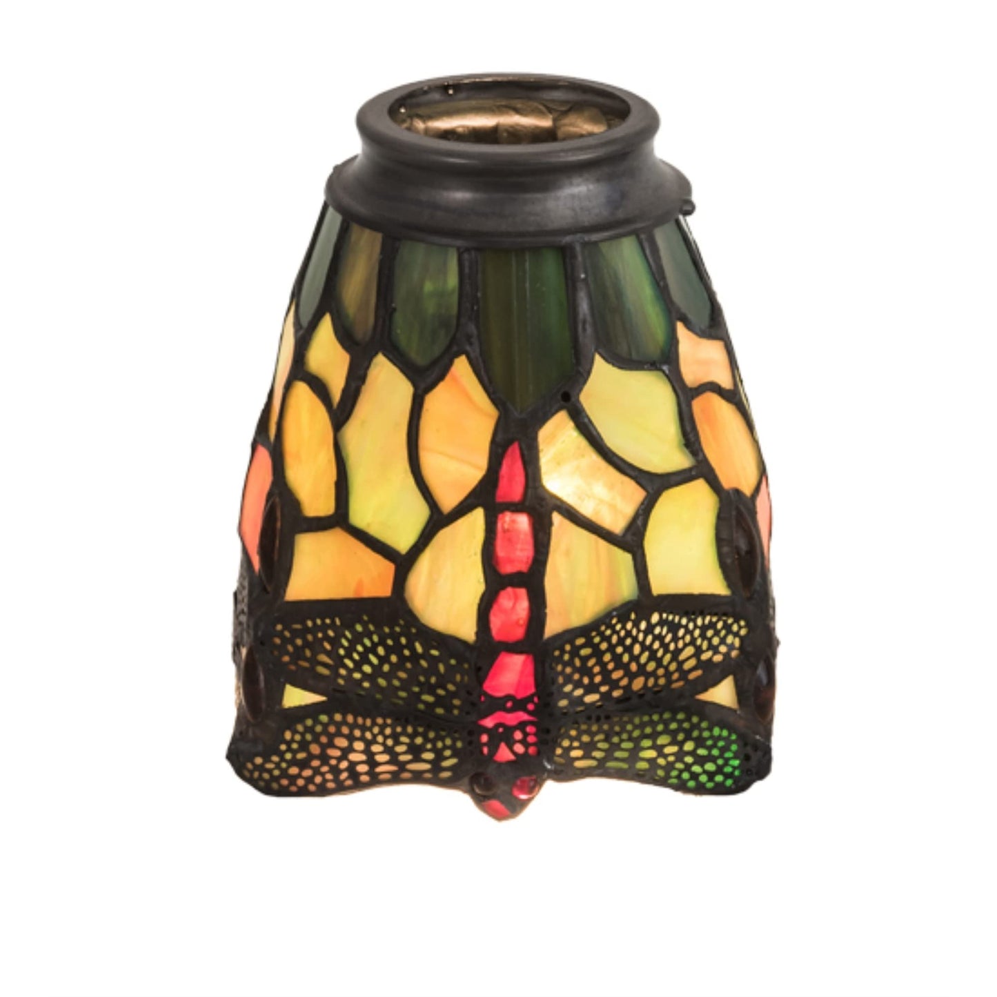 Meyda Tiffany 27473 Hanging Head Dragonfly Fan Light Shade, 4" W