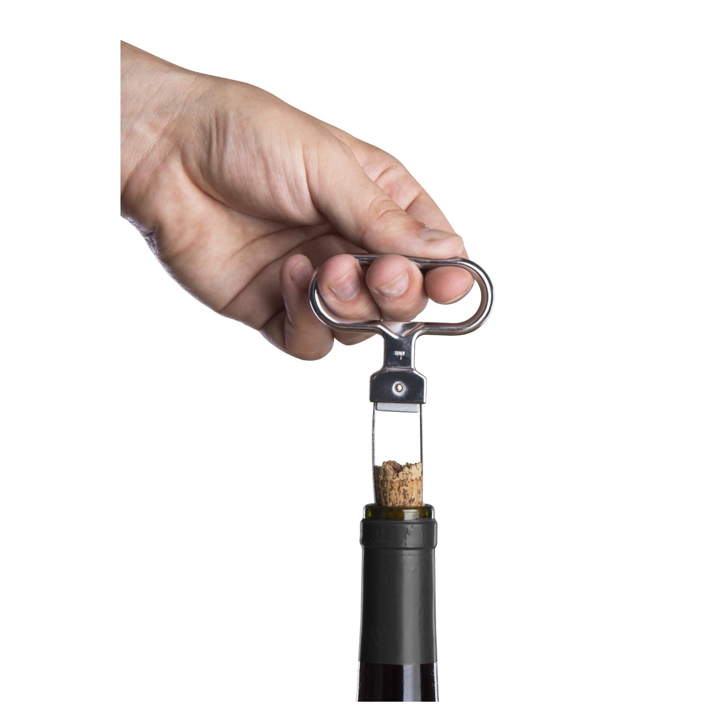 Vacu Vin Cork Puller, Silicone, Silver, 10.5x16x1.4 cm