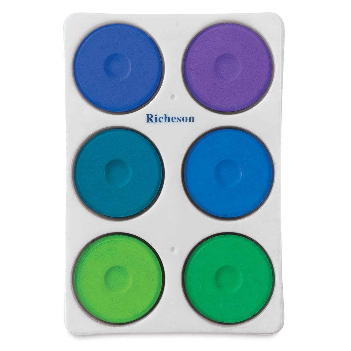 Richeson Tempera Cakes and Sets - Set of 6 Cool Colors