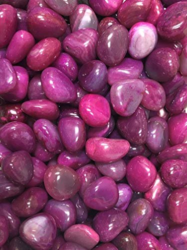 Zentron Crystal Collection: Tumbled Dyed Agate - Large 1" Pieces with Velvet Bag
