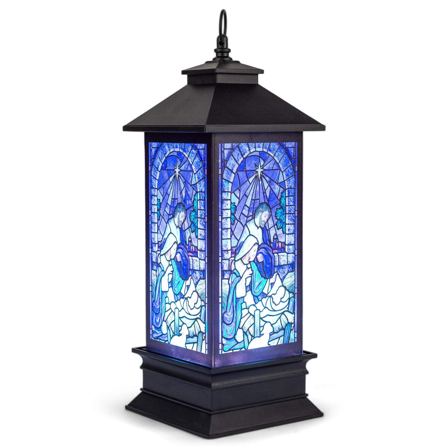 Roman 133322 Led Holy Family Printed Swirl Lantern, 10.5 inch, Multicolor