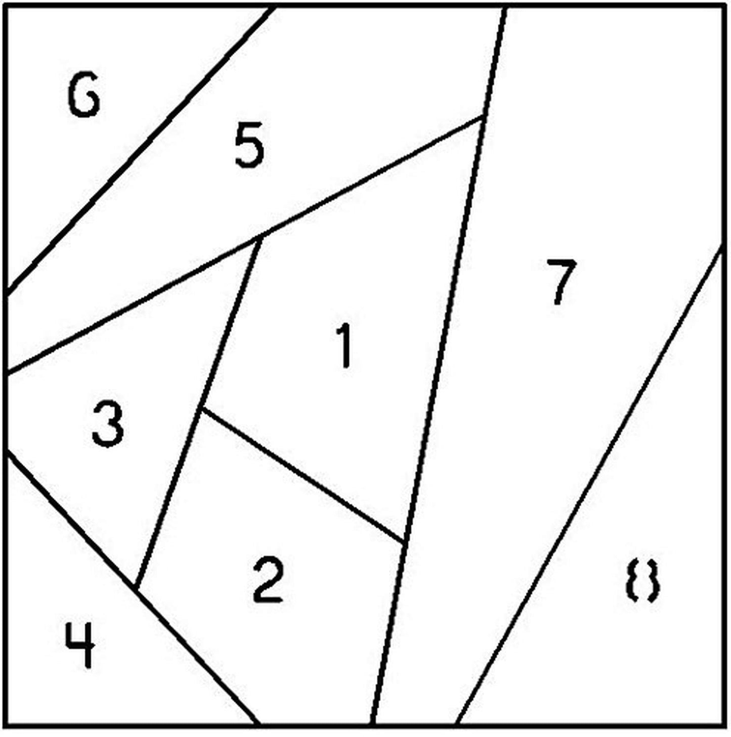 Quilting Creations Crazy Quilt 6 Stencil, 8"