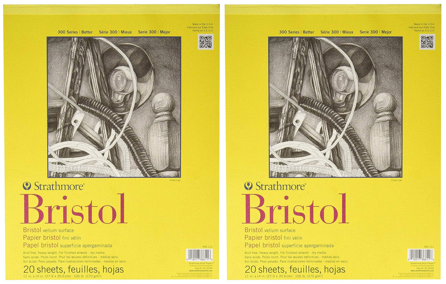 Strathmore Bristol Vellum Paper Pad 11x14-20 Sheets
