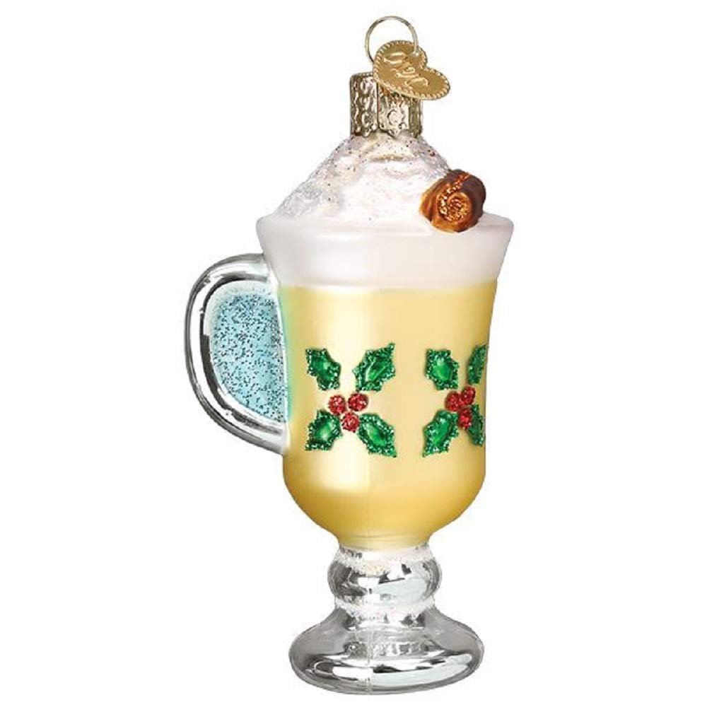 Old World Christmas Eggnog Blown Glass 2020 Unique Christmas Ornaments for Christmas Tree Decorations