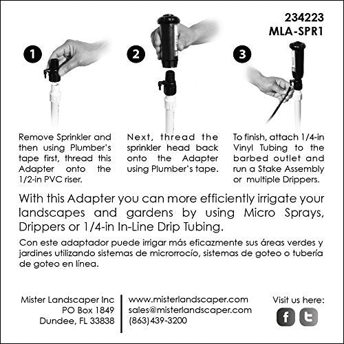 Mister Landscaper 1/4-in Outlet Sprinkler Adapter
